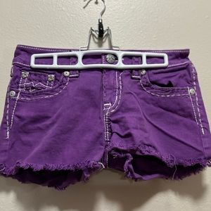 Miss me jeans shorts purple size 27